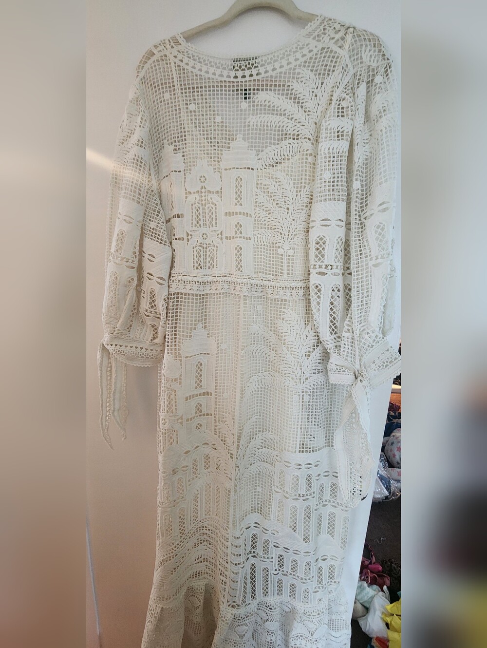 FARM Rio Cream Crochet Maxi Dress - Picture 3 of 4